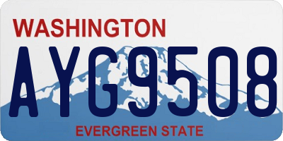 WA license plate AYG9508