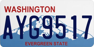 WA license plate AYG9517
