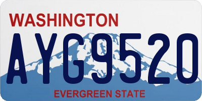 WA license plate AYG9520