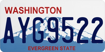 WA license plate AYG9522