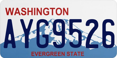 WA license plate AYG9526