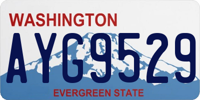 WA license plate AYG9529