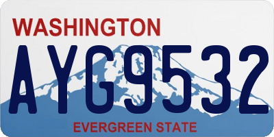 WA license plate AYG9532