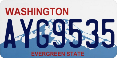 WA license plate AYG9535