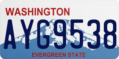 WA license plate AYG9538