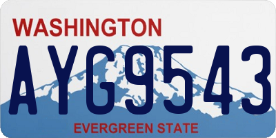 WA license plate AYG9543