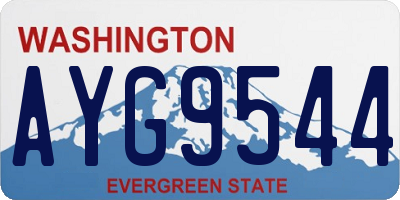 WA license plate AYG9544