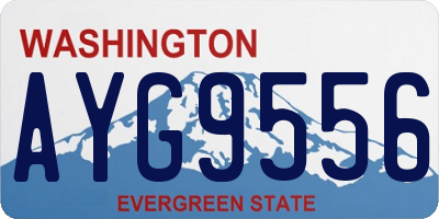 WA license plate AYG9556