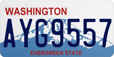 WA license plate AYG9557