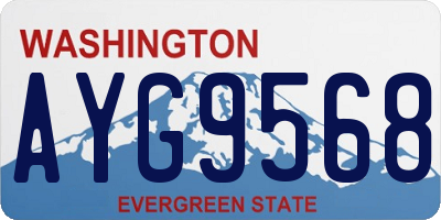 WA license plate AYG9568
