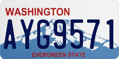 WA license plate AYG9571