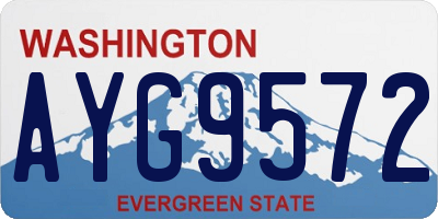WA license plate AYG9572