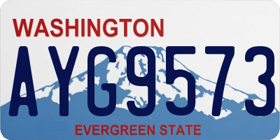 WA license plate AYG9573