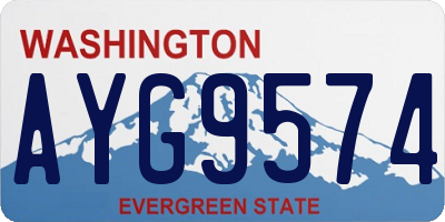 WA license plate AYG9574