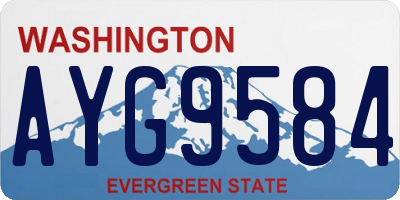 WA license plate AYG9584
