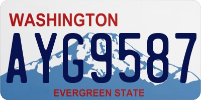 WA license plate AYG9587