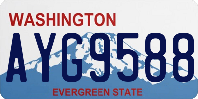 WA license plate AYG9588