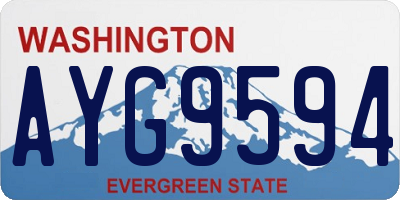 WA license plate AYG9594