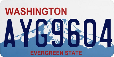 WA license plate AYG9604