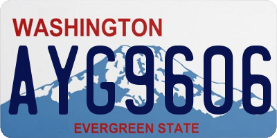 WA license plate AYG9606