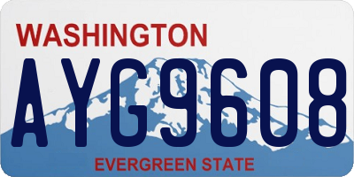 WA license plate AYG9608