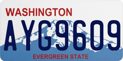 WA license plate AYG9609