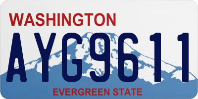 WA license plate AYG9611