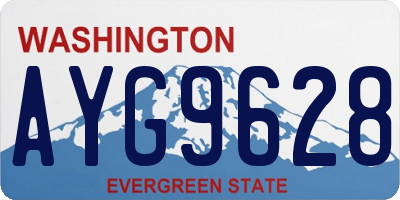 WA license plate AYG9628