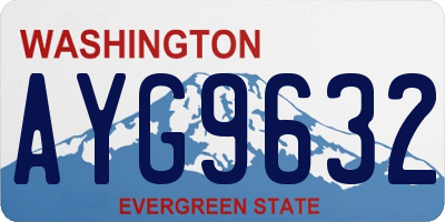 WA license plate AYG9632