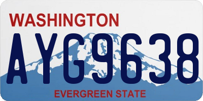 WA license plate AYG9638