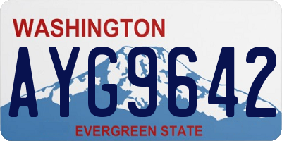 WA license plate AYG9642