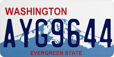 WA license plate AYG9644
