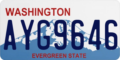 WA license plate AYG9646