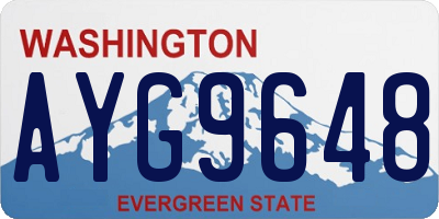 WA license plate AYG9648
