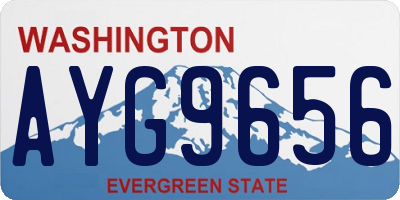 WA license plate AYG9656
