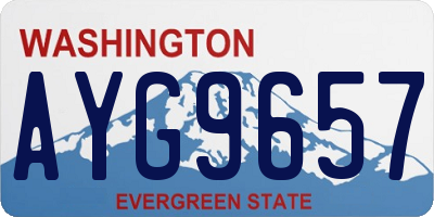 WA license plate AYG9657