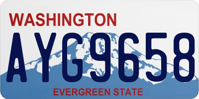 WA license plate AYG9658