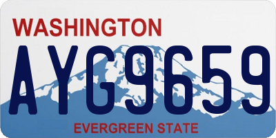 WA license plate AYG9659