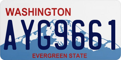 WA license plate AYG9661