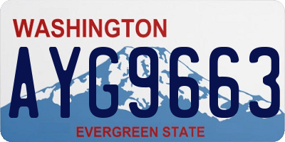WA license plate AYG9663