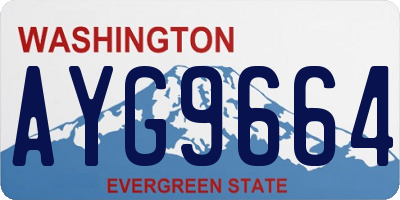 WA license plate AYG9664