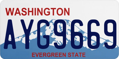 WA license plate AYG9669