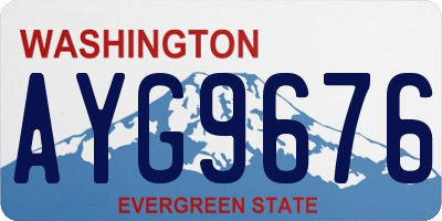 WA license plate AYG9676