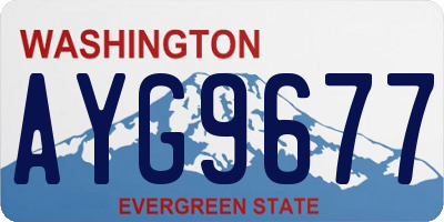 WA license plate AYG9677