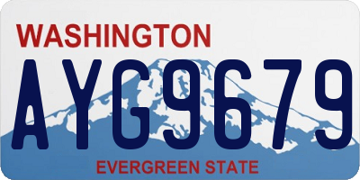 WA license plate AYG9679