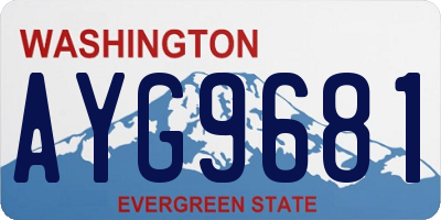 WA license plate AYG9681