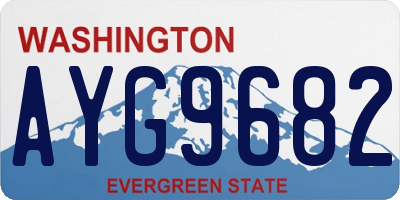 WA license plate AYG9682