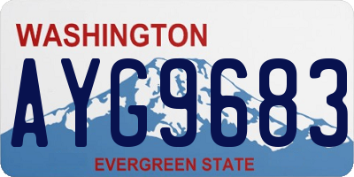 WA license plate AYG9683