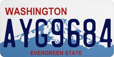 WA license plate AYG9684