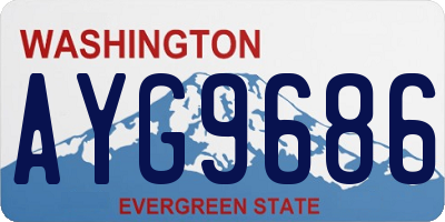 WA license plate AYG9686